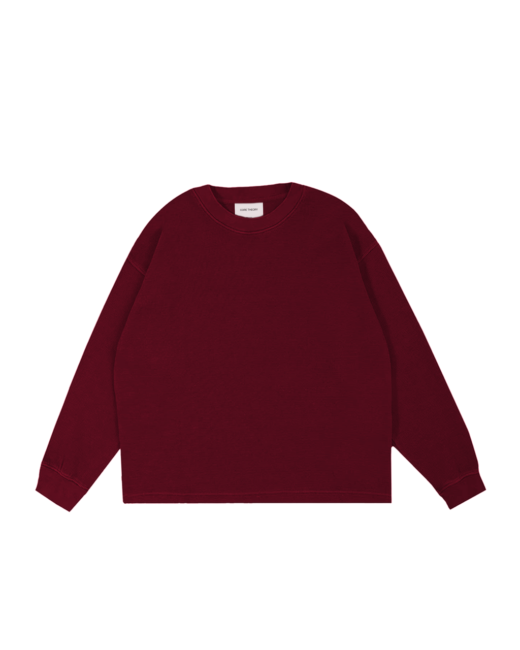 Drop Shoulder Long Sleeve (Maroon)