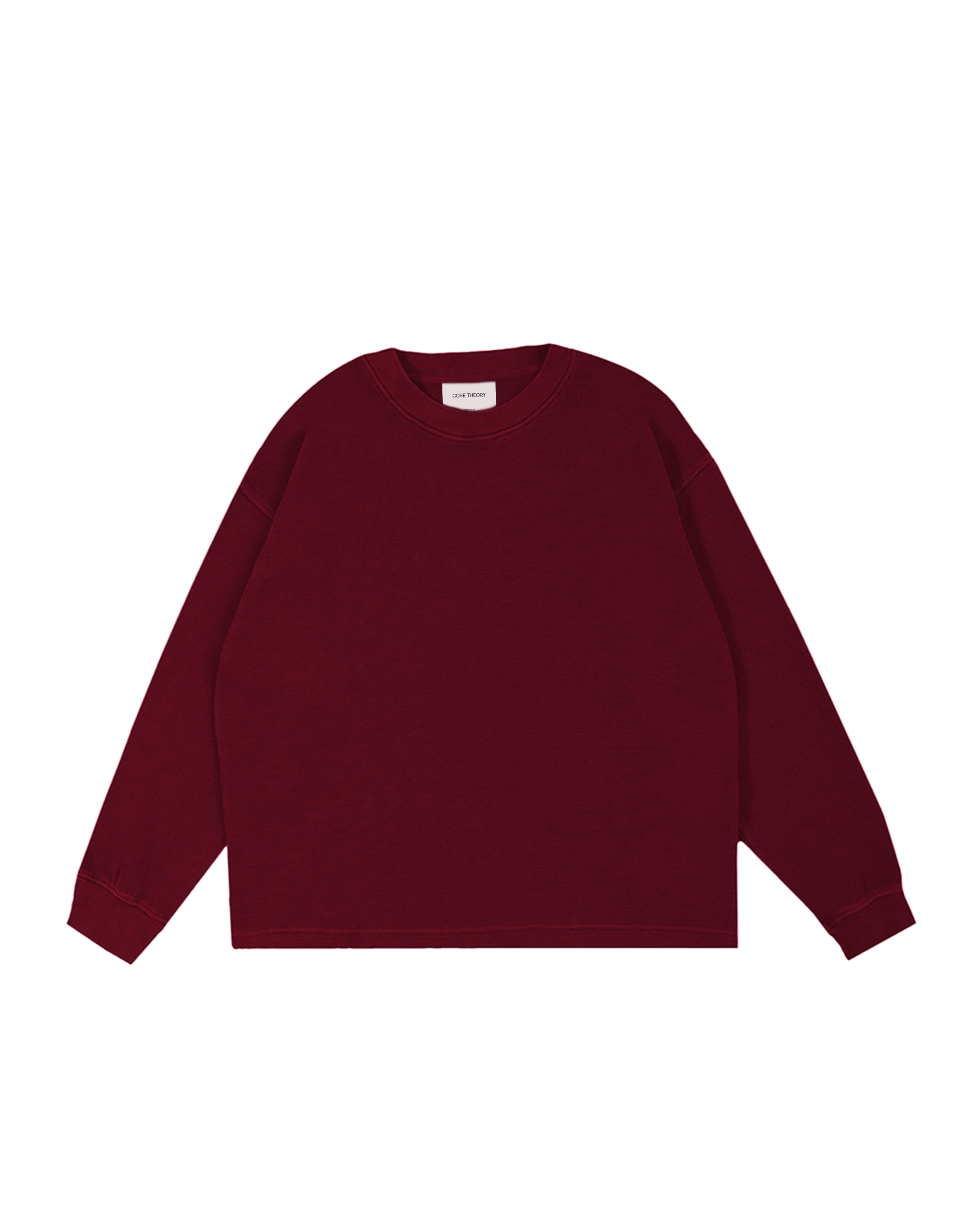 Drop Shoulder Long Sleeve (Maroon)