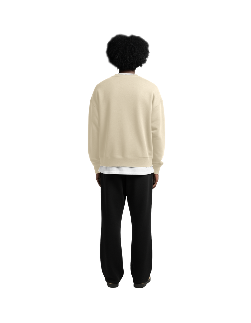 Cropped Crewneck (Beige)