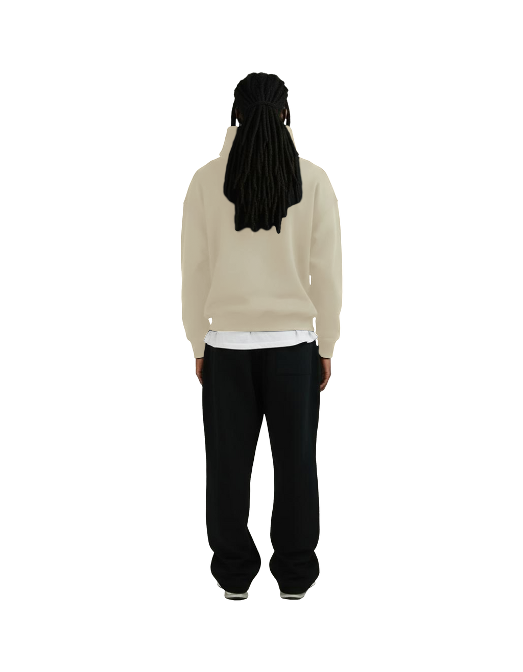 Drop Shoulder Hoodie (Beige)