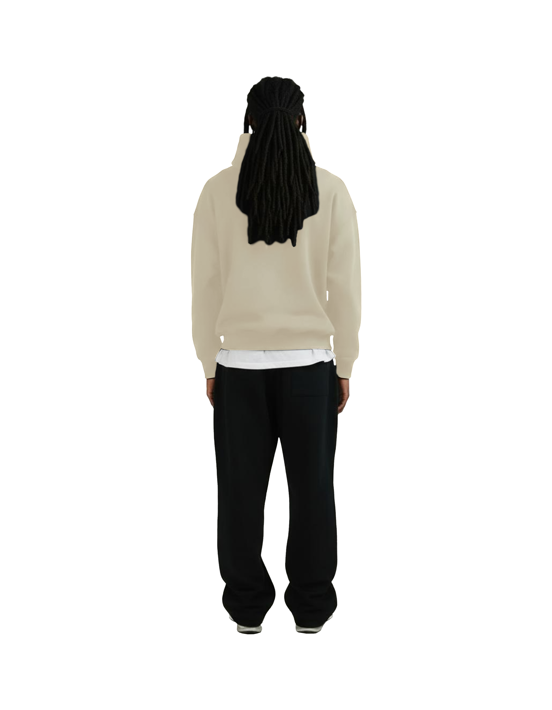 Drop Shoulder Hoodie (Beige)