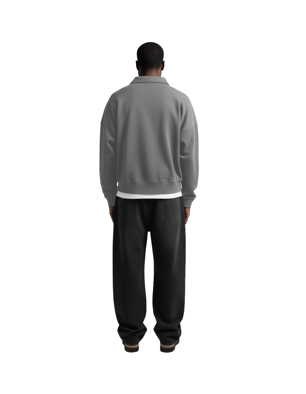 Cropped 1/4 Zip (Grey)