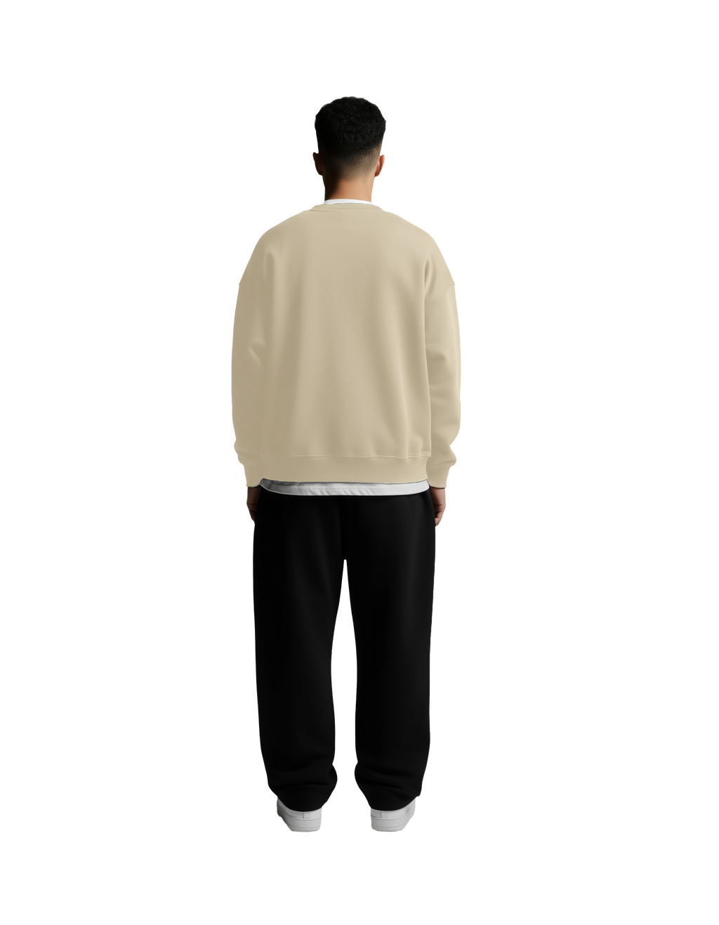 Drop Shoulder Crewneck (Beige)
