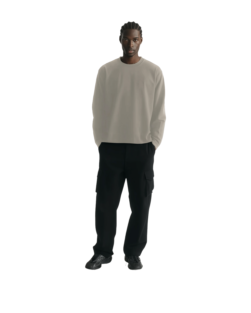 Cropped Long Sleeve (Beige)