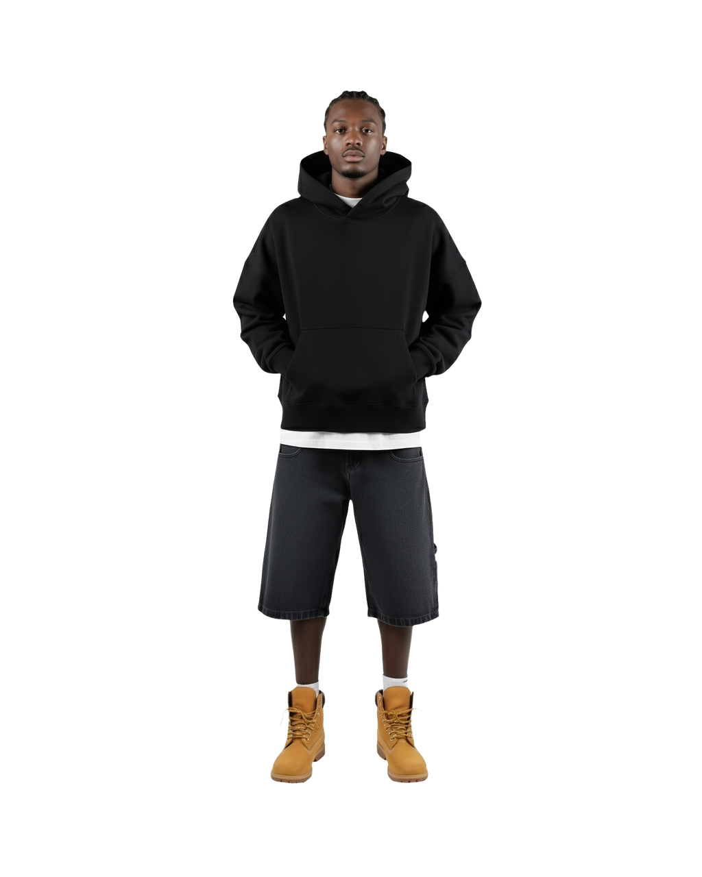 Cropped Hoodie (Black)