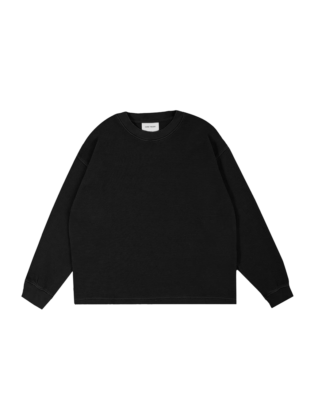 Drop Shoulder Long Sleeve (Black)