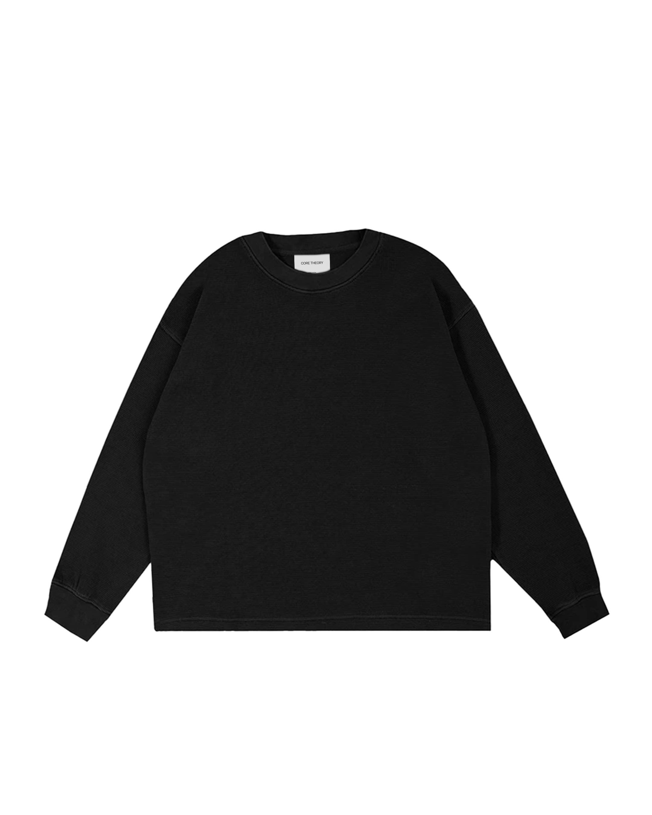 Drop Shoulder Long Sleeve (Black)