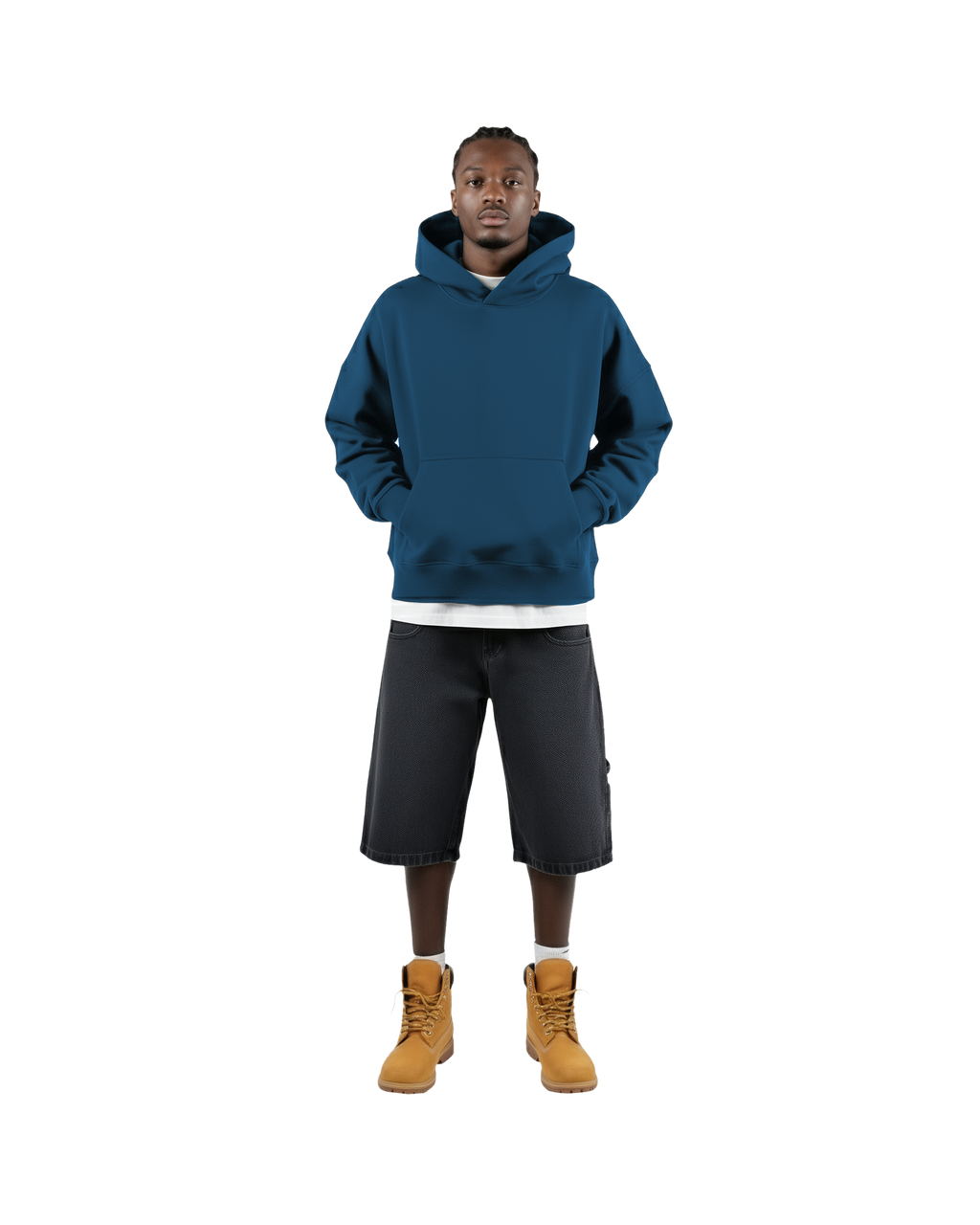 Cropped Hoodie (Blue)