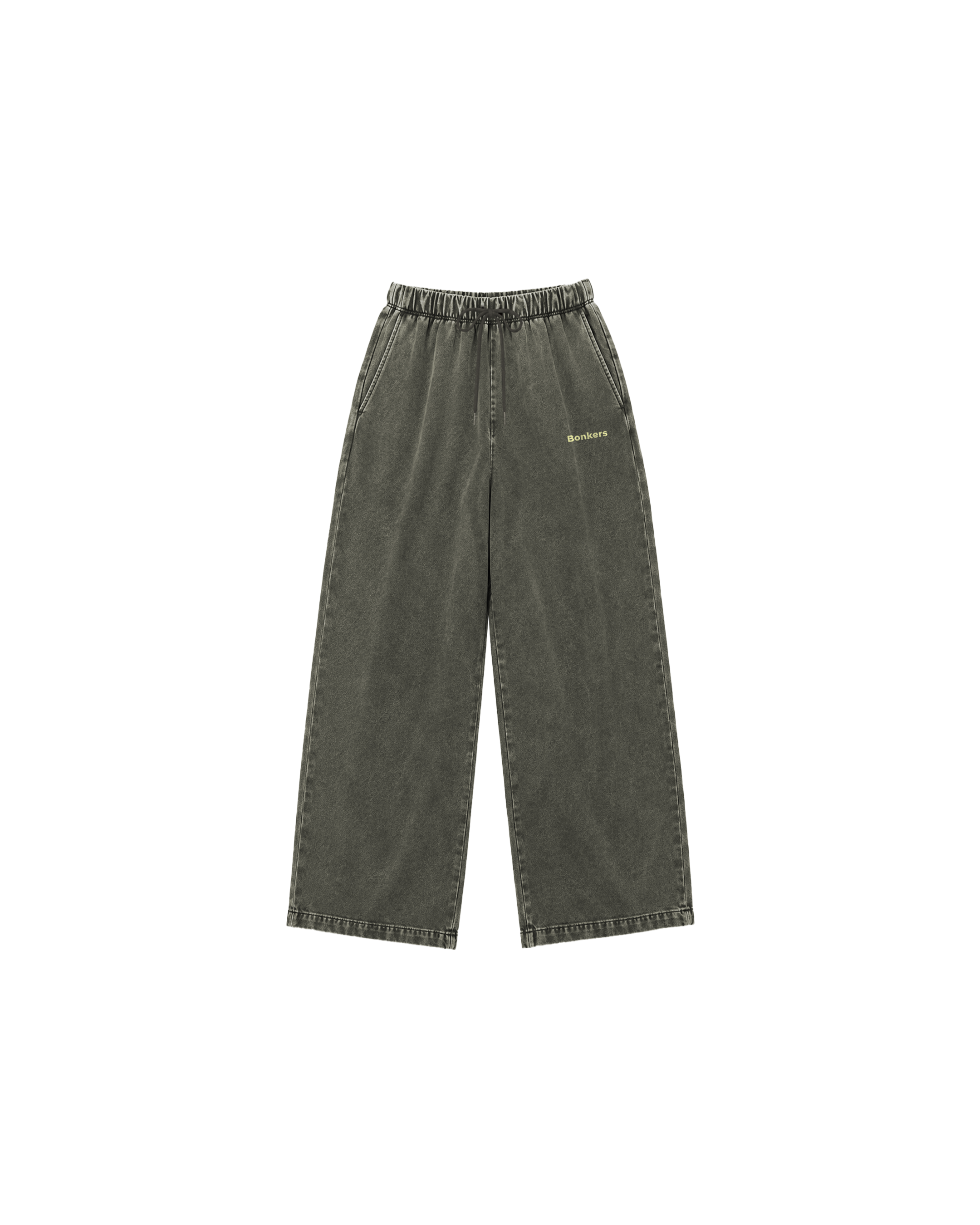 OLIVE FADED LOOSE FIT TROUSER