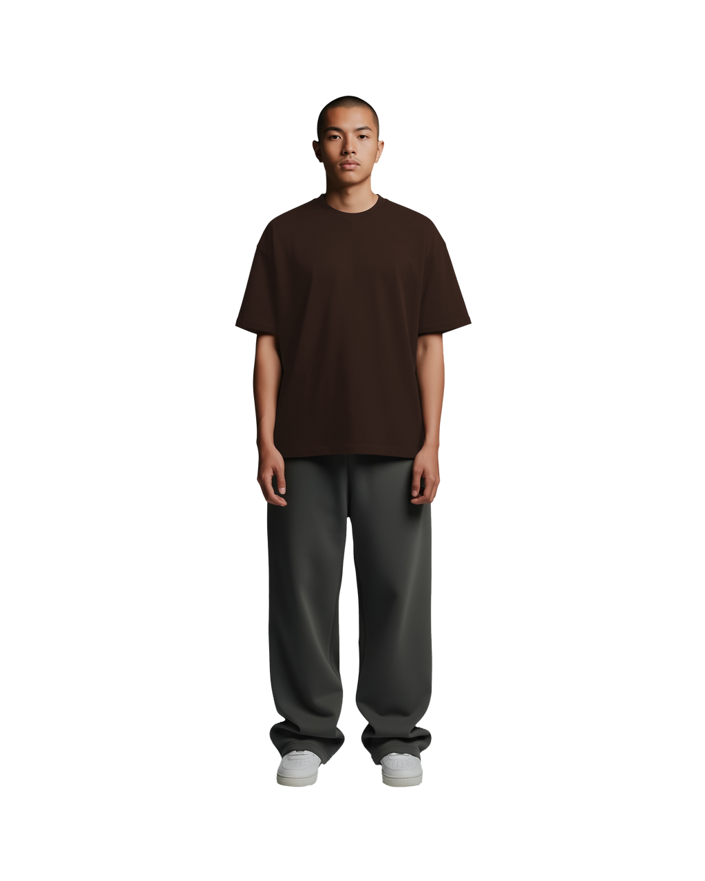 Drop Shoulder T-Shirt (Brown)