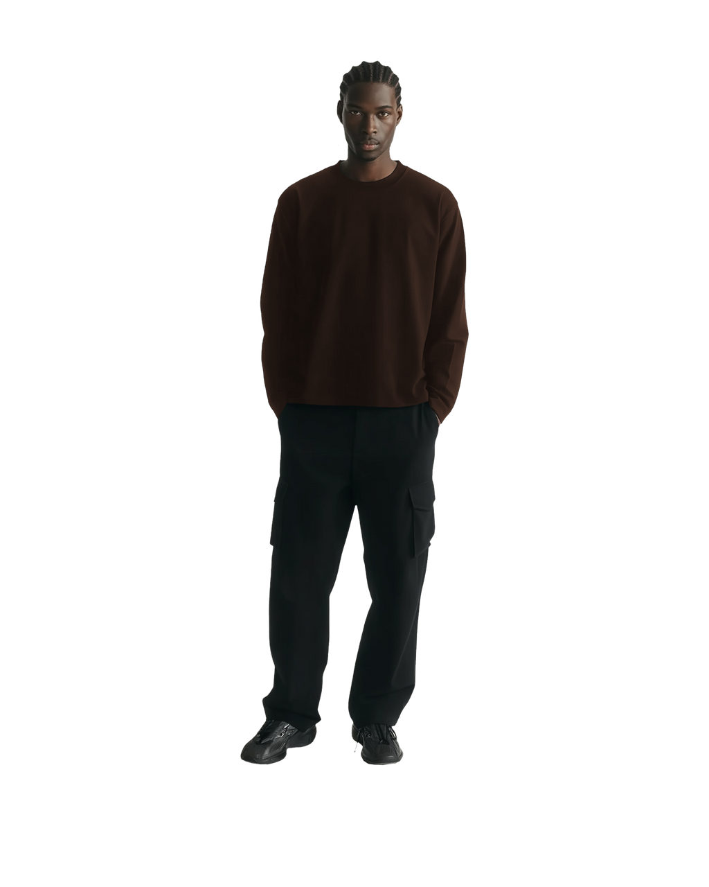 Cropped Long Sleeve (Brown)