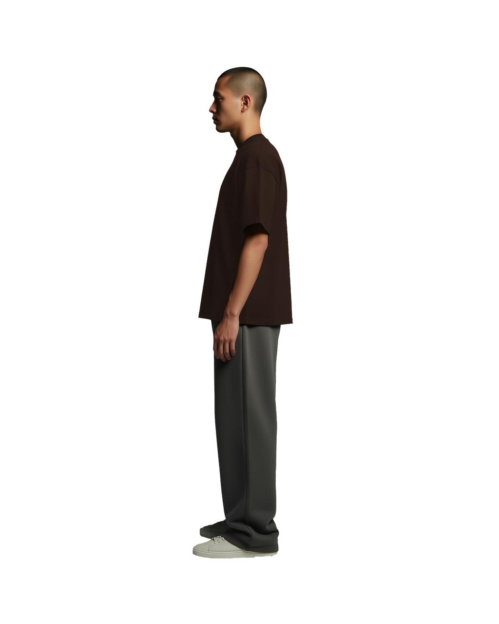 Drop Shoulder T-Shirt (Brown)