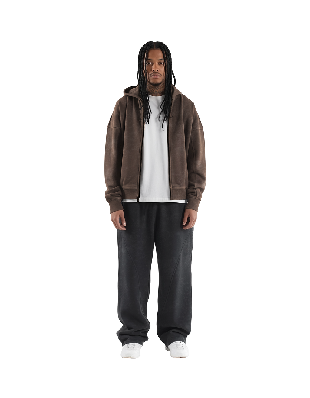 Signature Zip Hoodie (Brown)