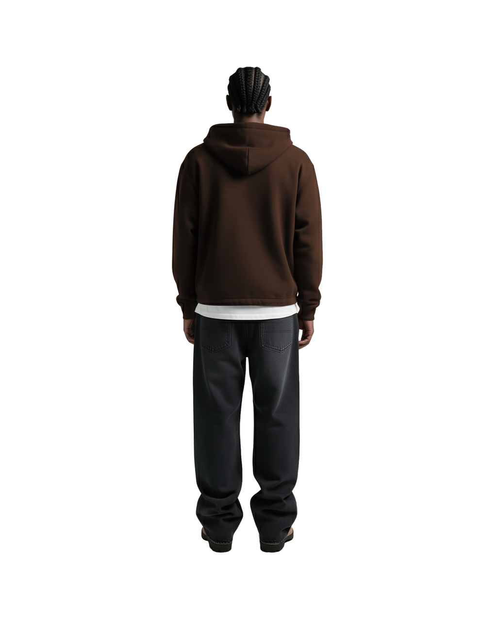 Cropped Zip Up (Brown)