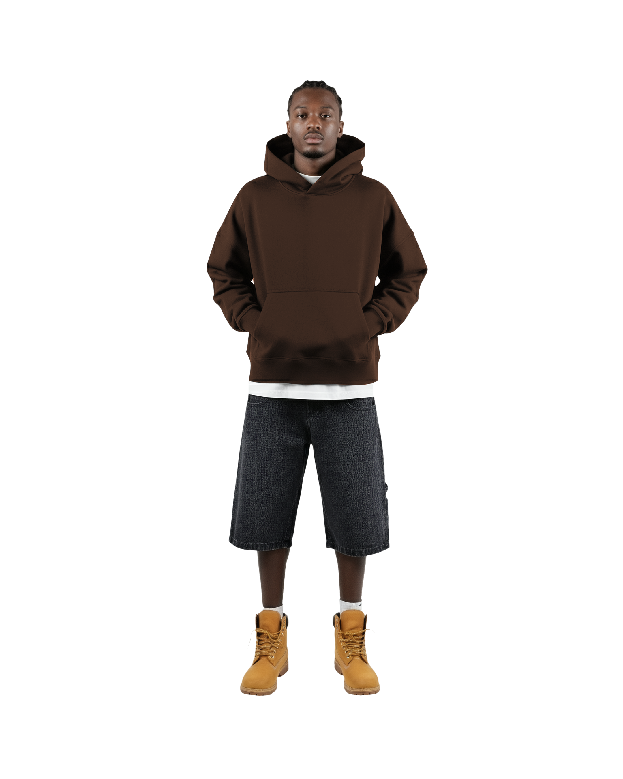 Cropped Hoodie (Brown)