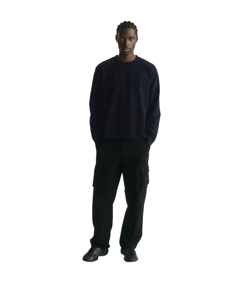 Cropped Long Sleeve (Blue)