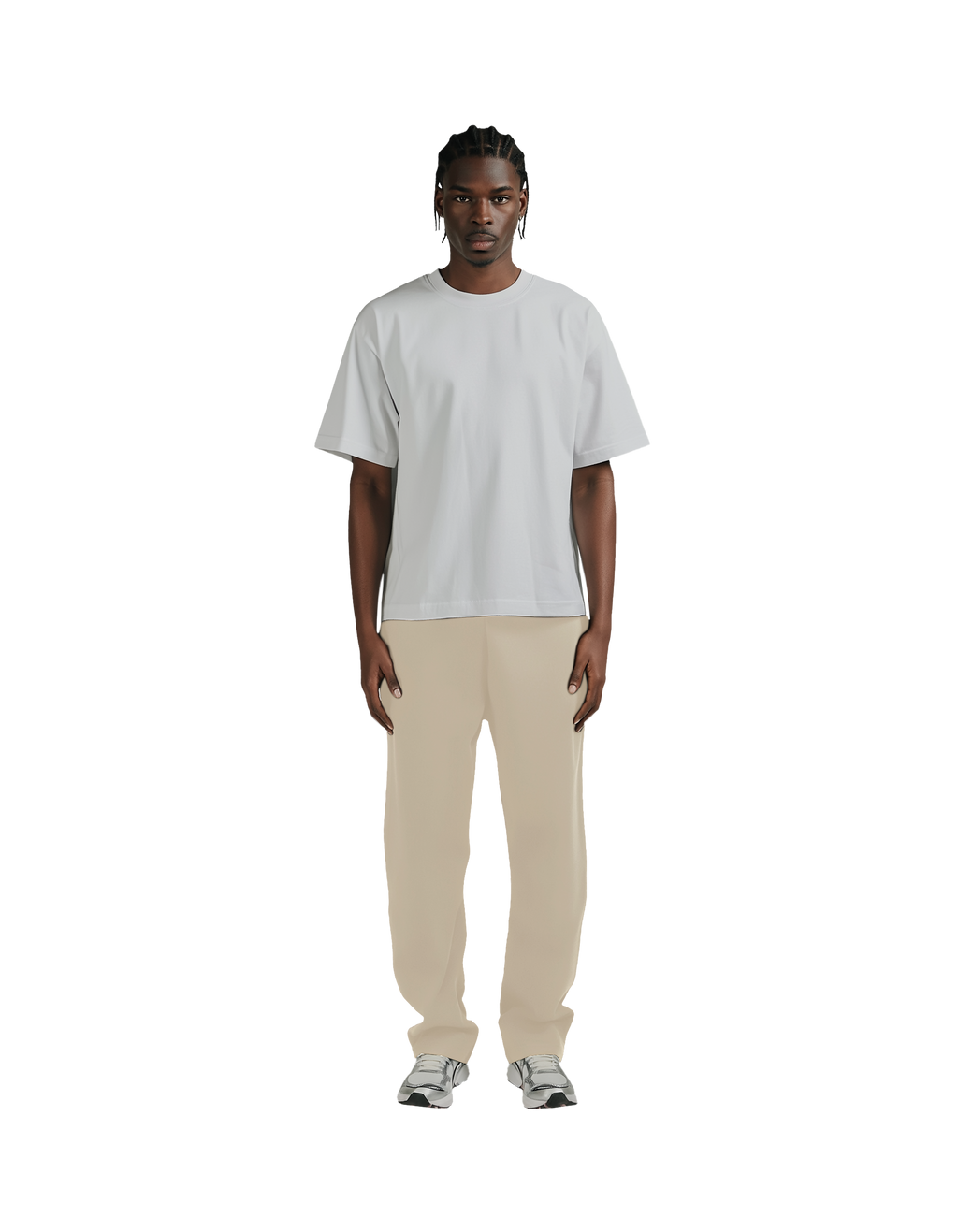 Open Bottom Sweatpant (Beige)