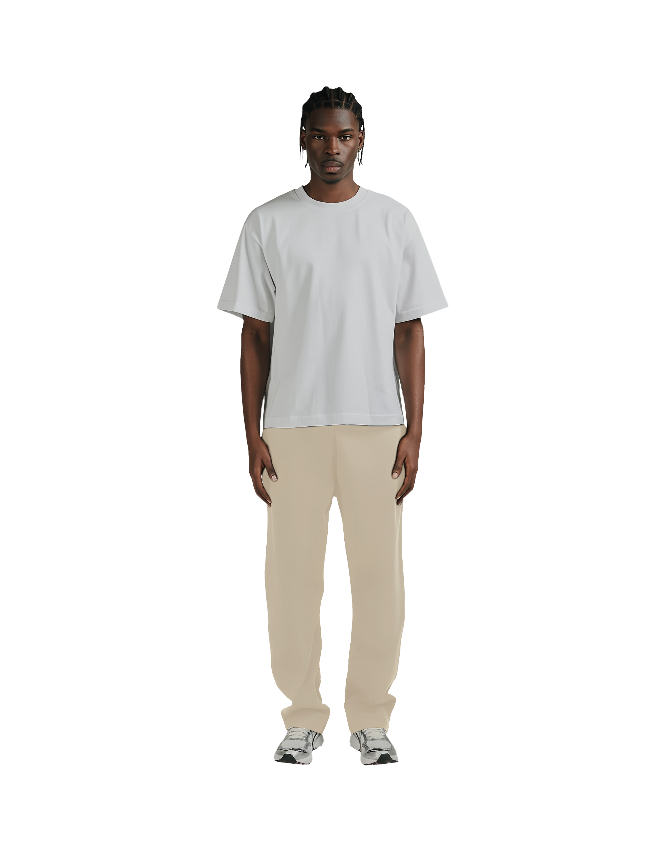 Open Bottom Sweatpant (Beige)