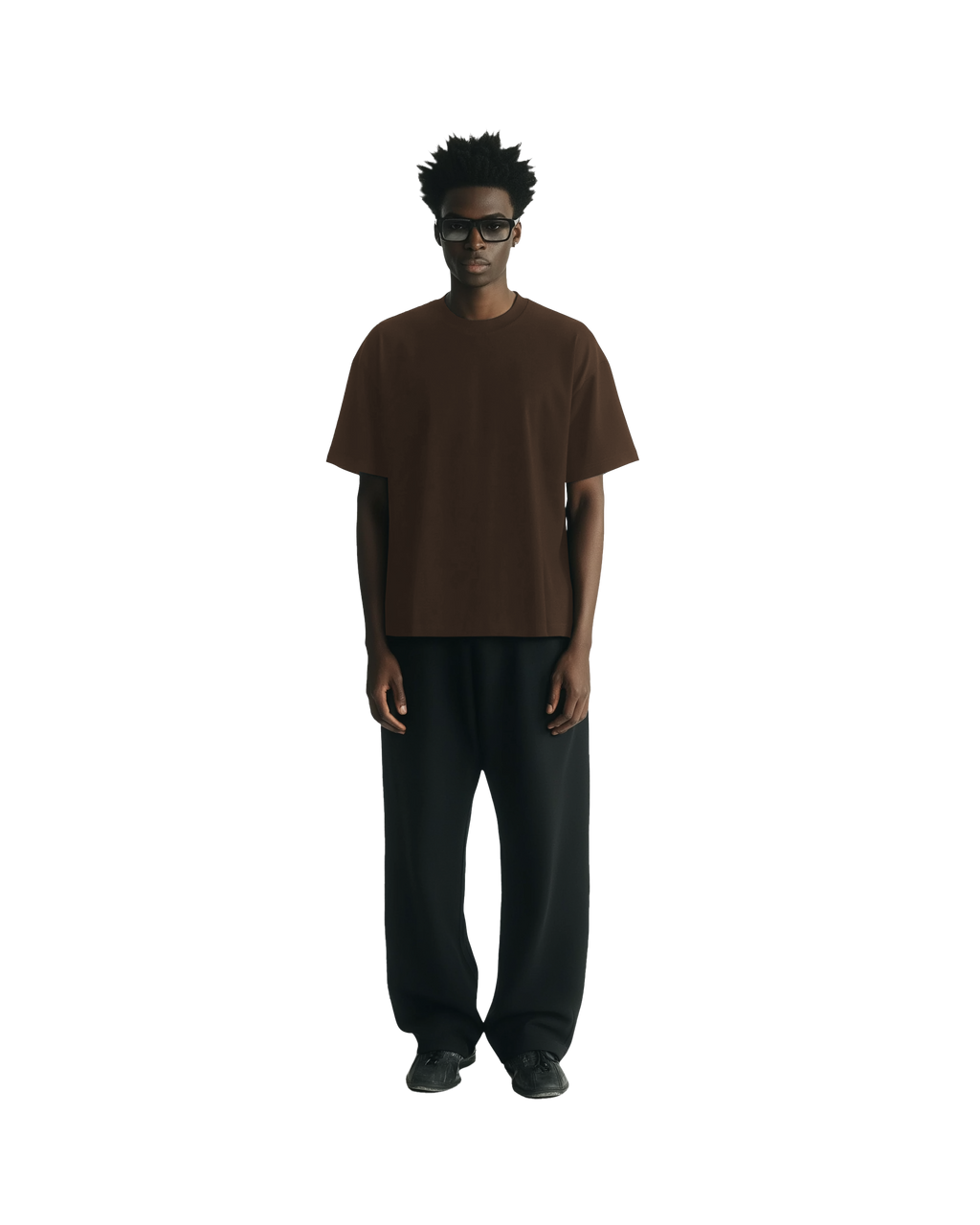 Cropped T-Shirt (Brown)