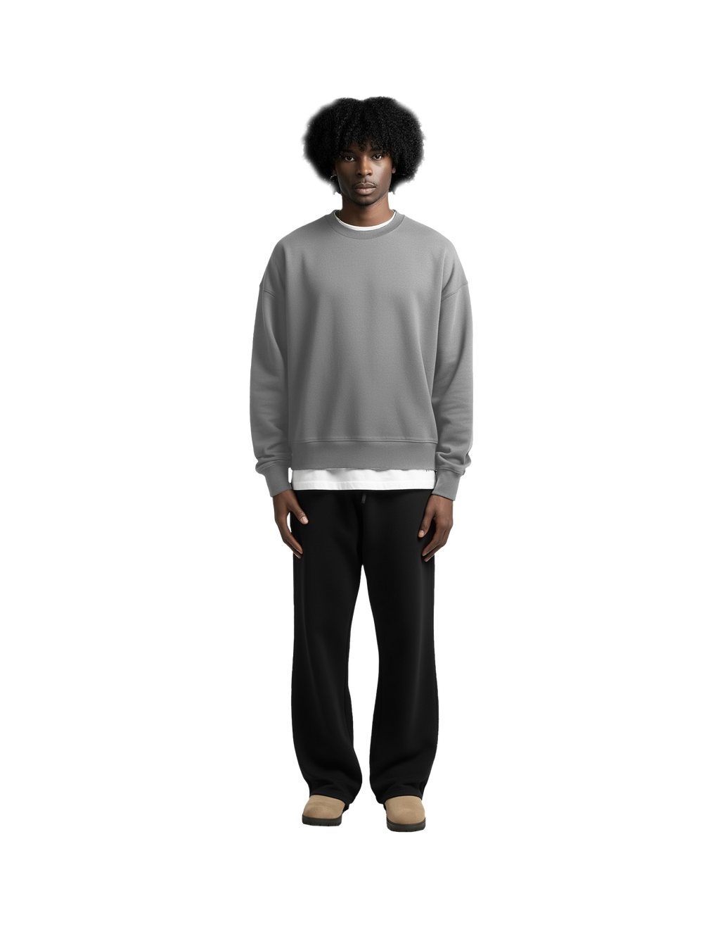 Cropped Crewneck (Grey)