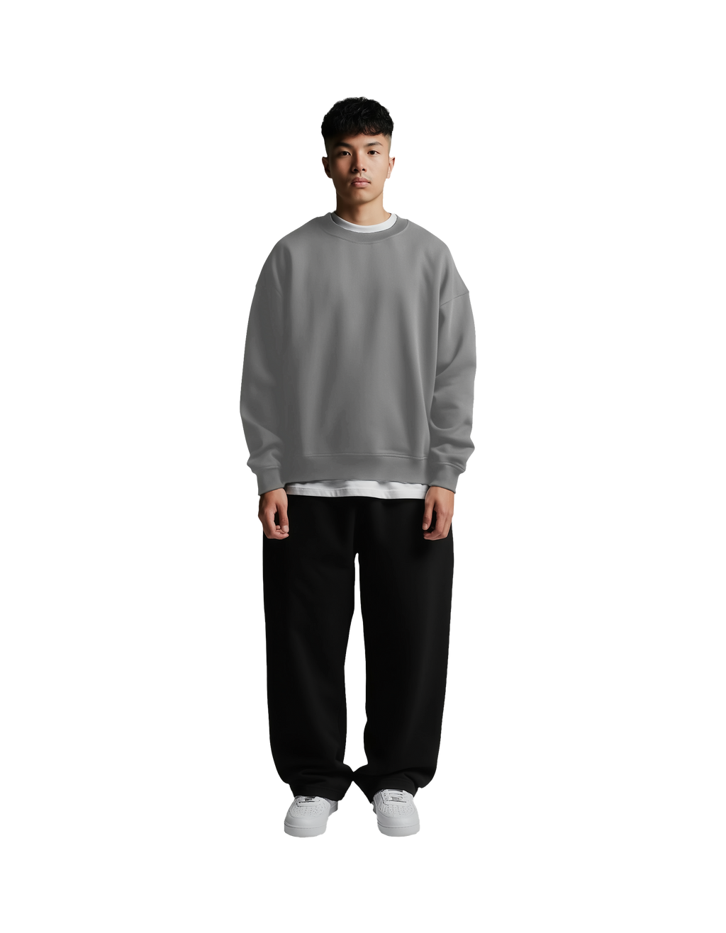 Drop Shoulder Crewneck (Grey)