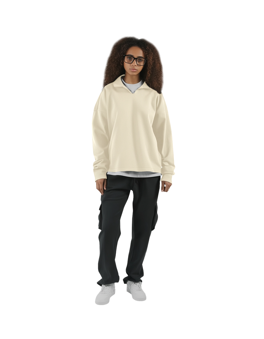 Collared Sweater (Beige)