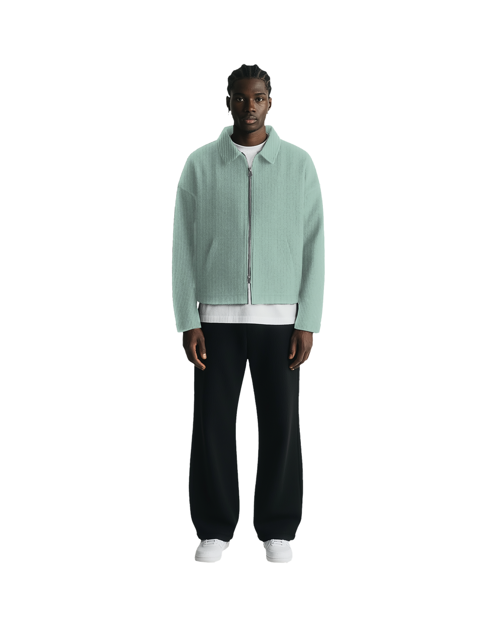 Collared Full Zip (Mint)
