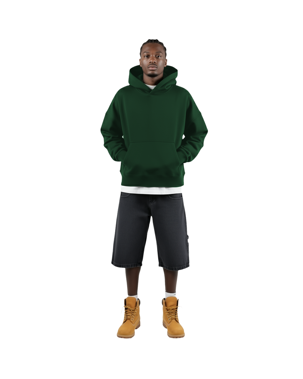 Cropped Hoodie (Green)