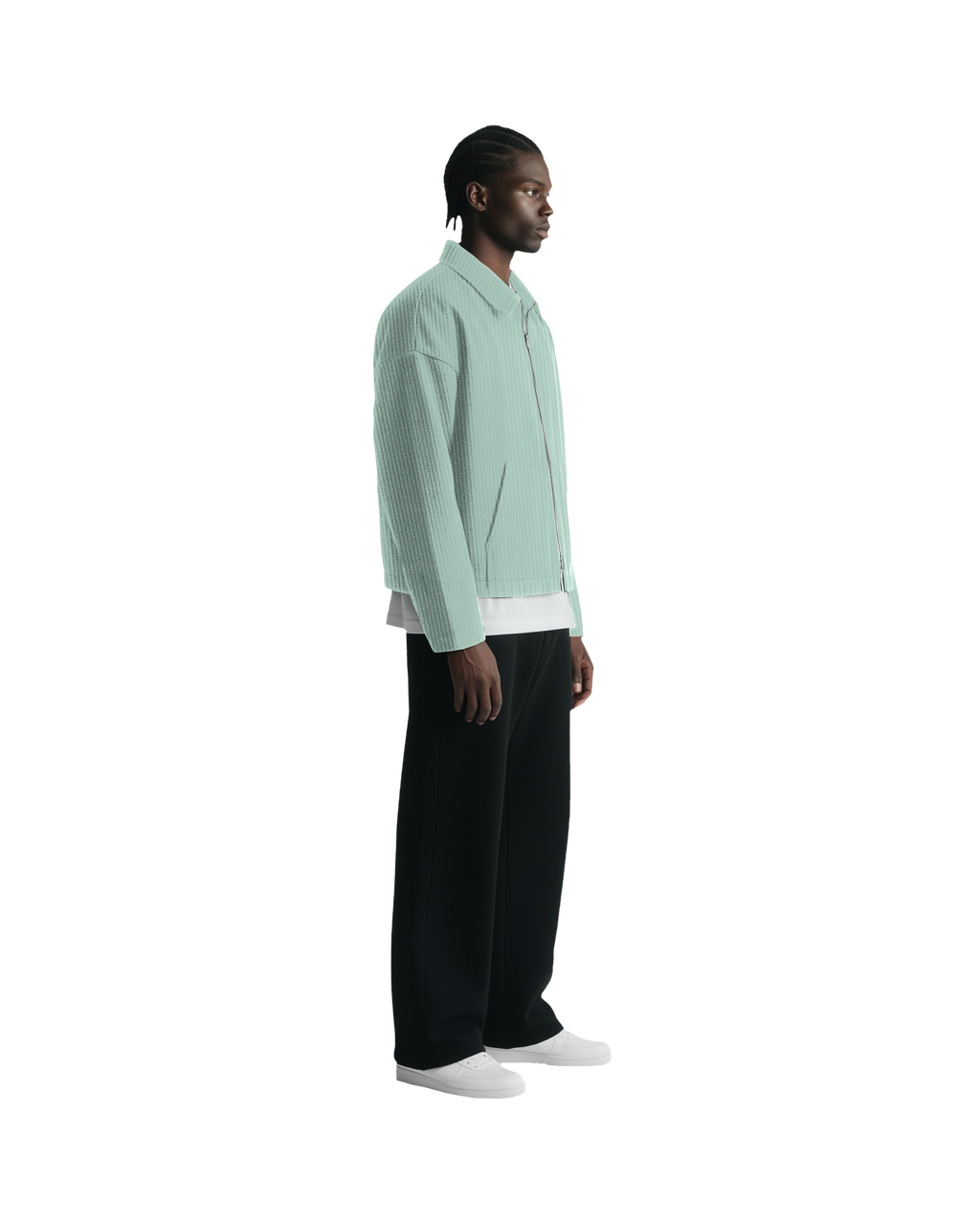 Collared Full Zip (Mint)