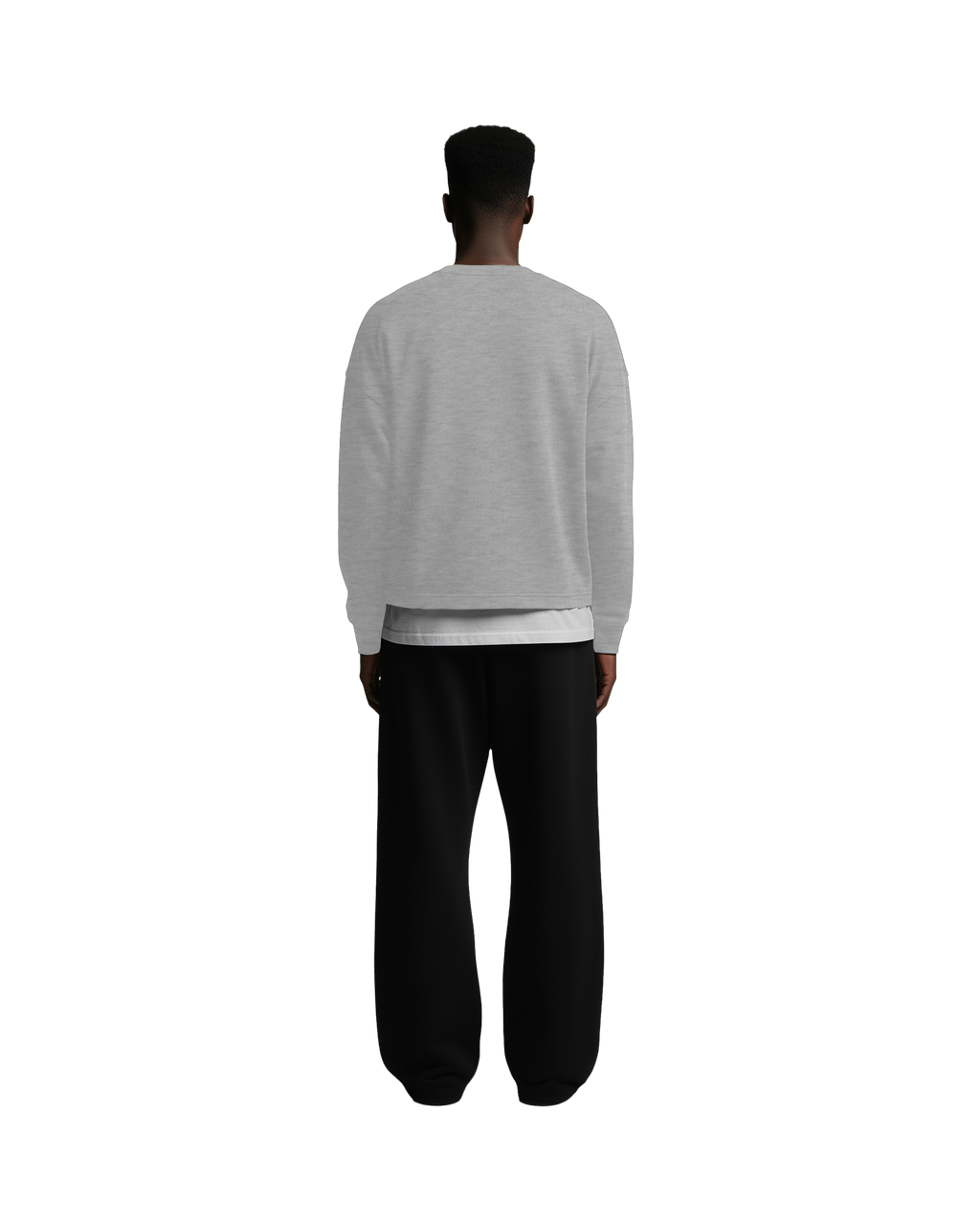 Drop Shoulder Long Sleeve (Grey)