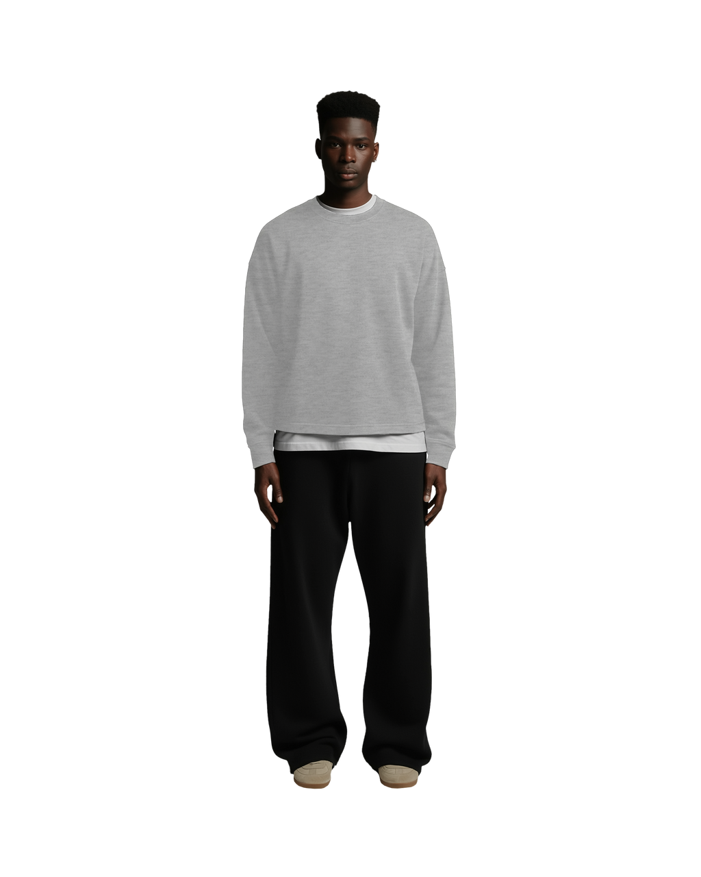 Drop Shoulder Long Sleeve (Grey)