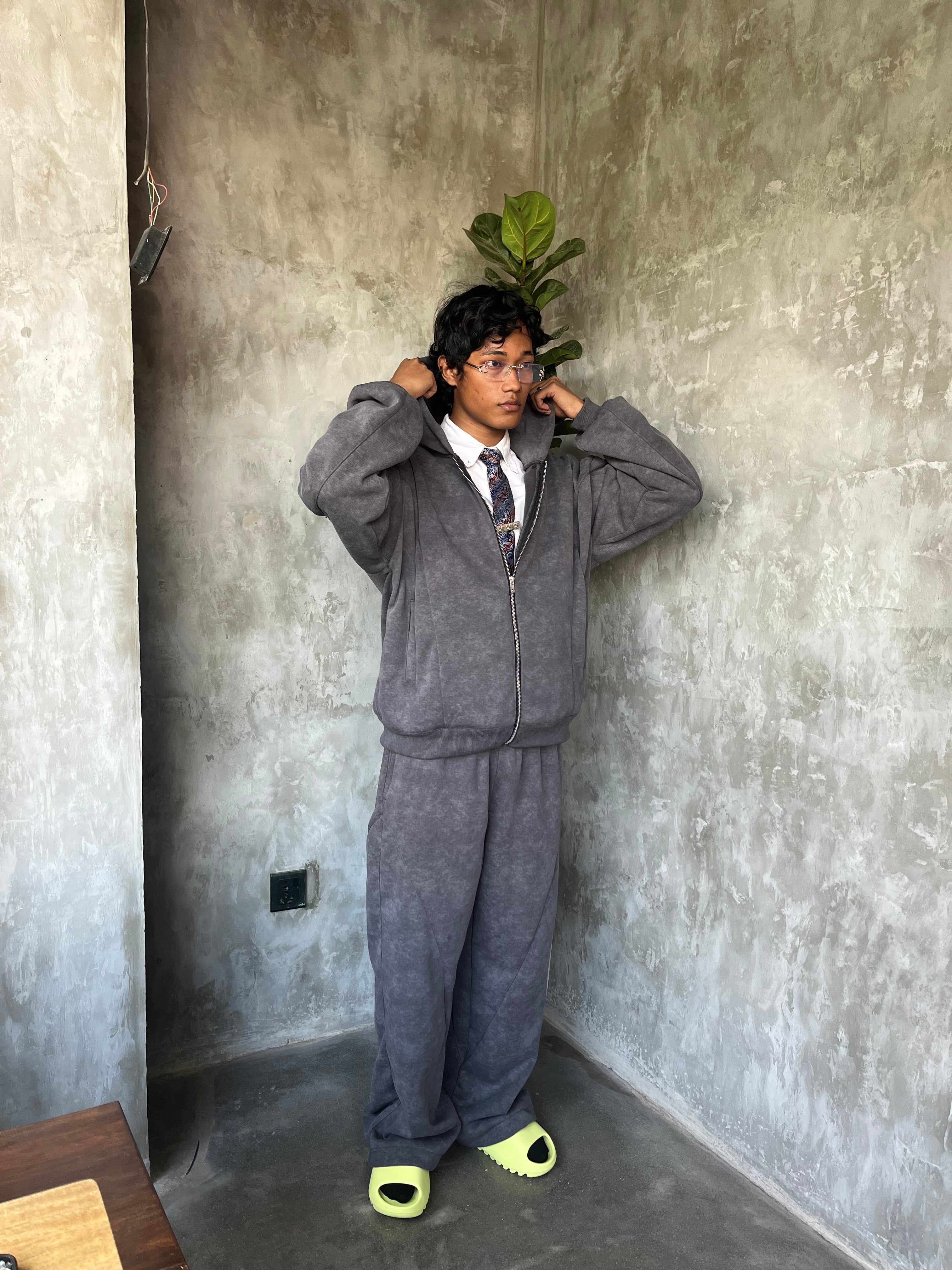 Signature Zip Hoodie (Dark Grey)