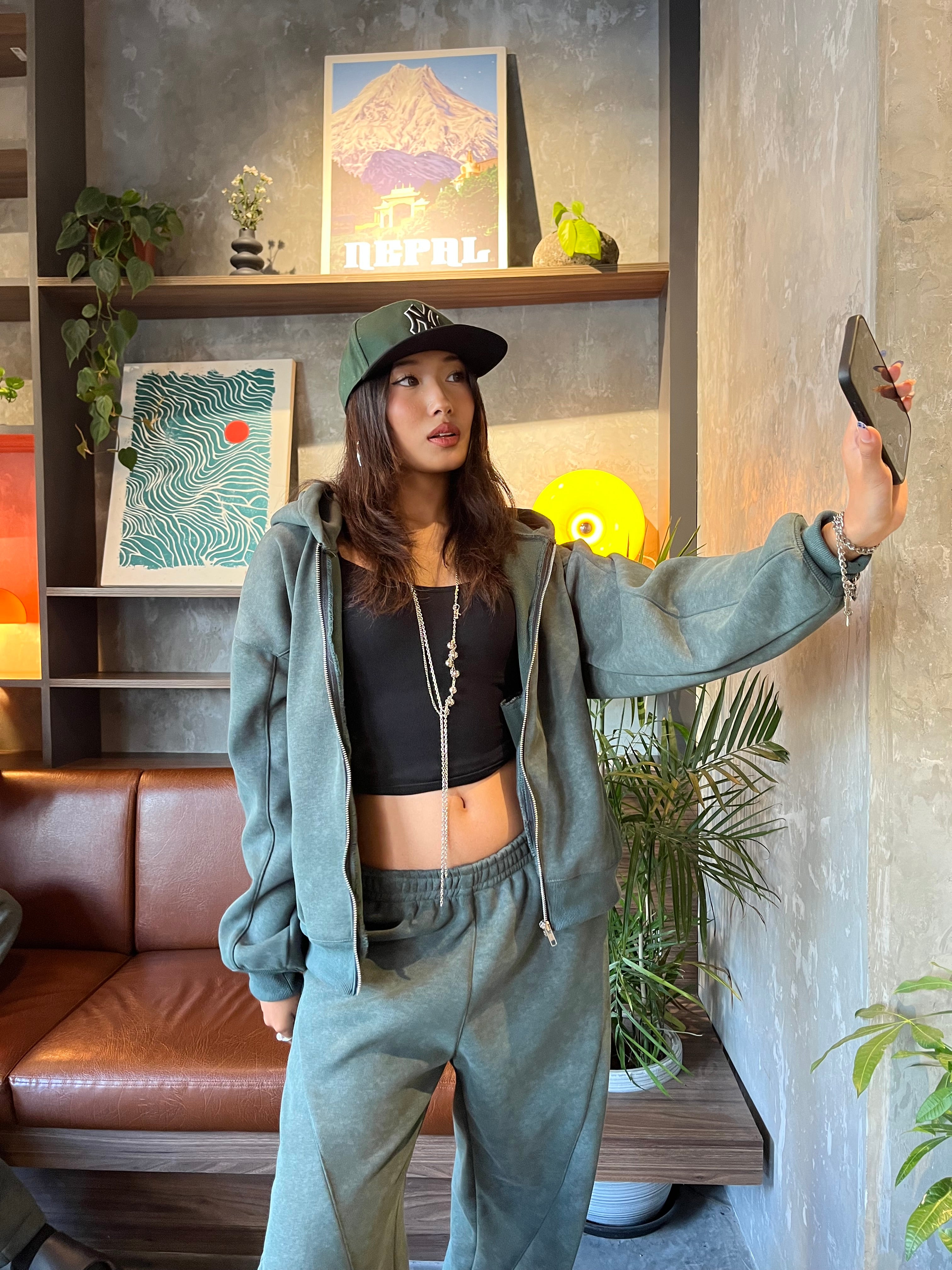 Signature Zip Hoodie (Green)