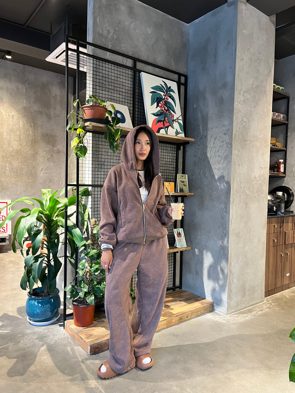 Signature Zip Hoodie (Brown)