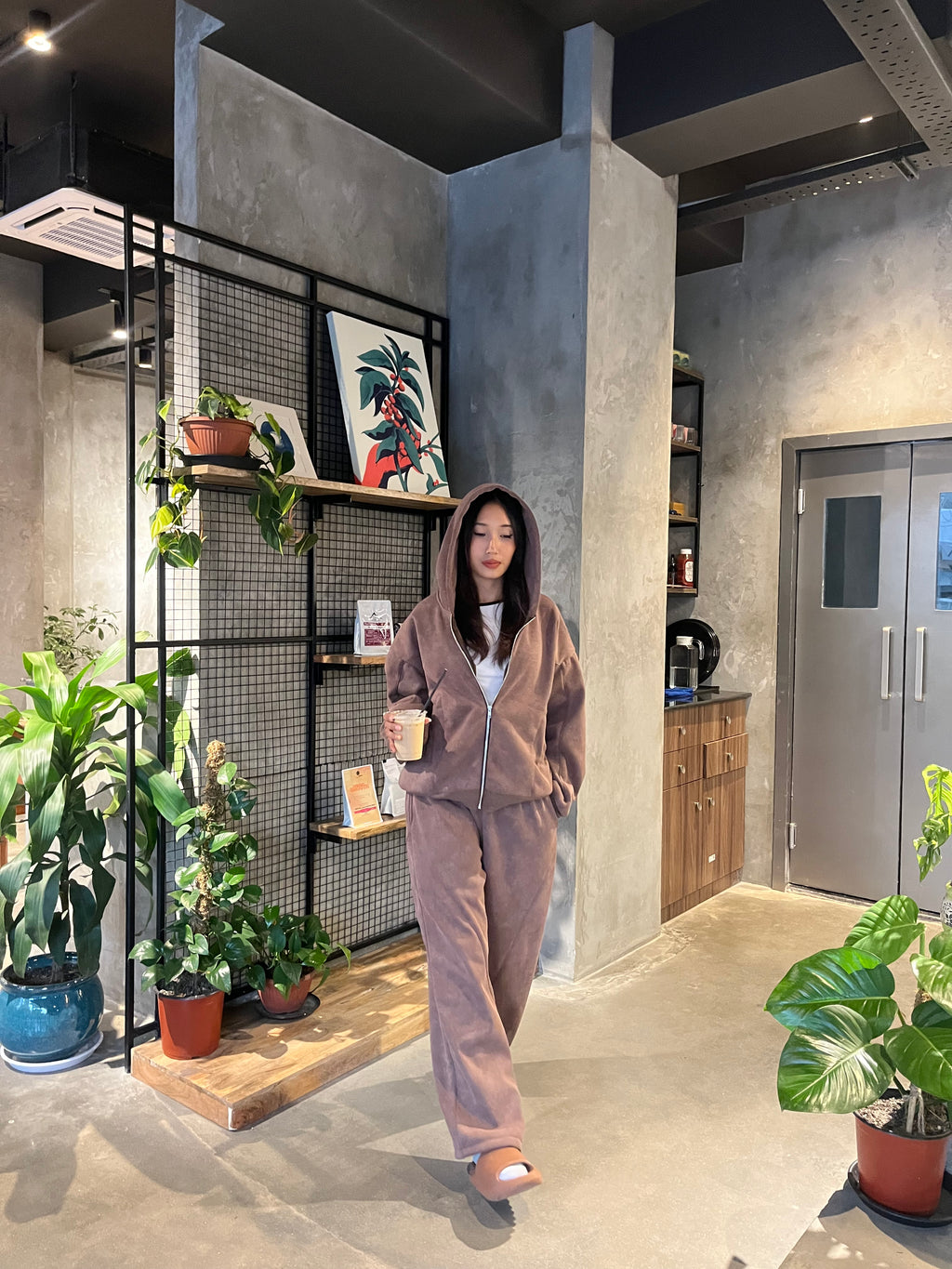 Signature Zip Hoodie (Brown)