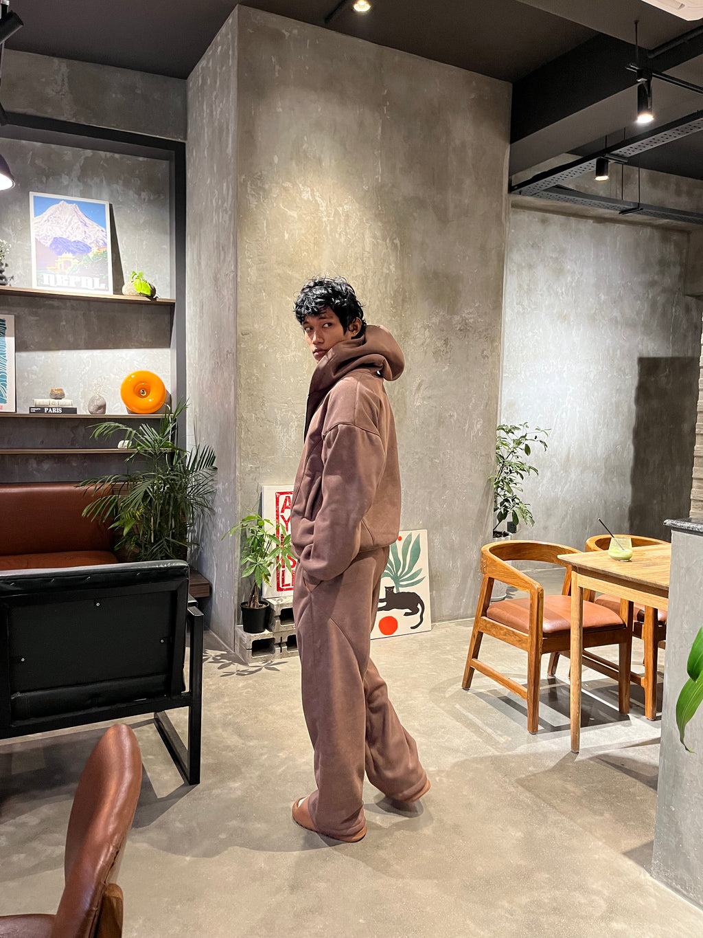 Signature Zip Hoodie (Brown)