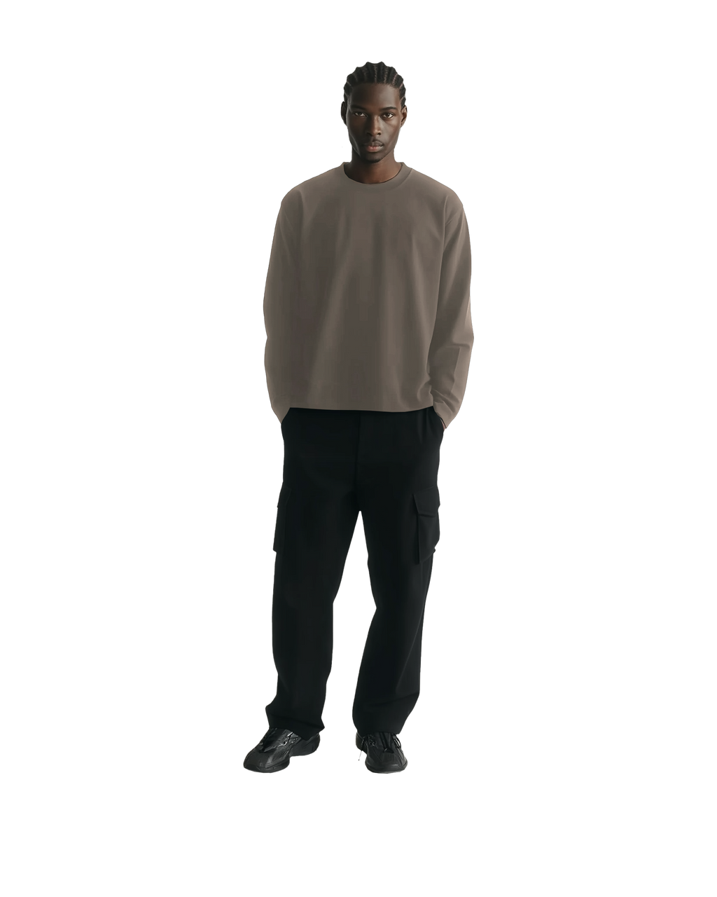 Cropped Long Sleeve (Beige)