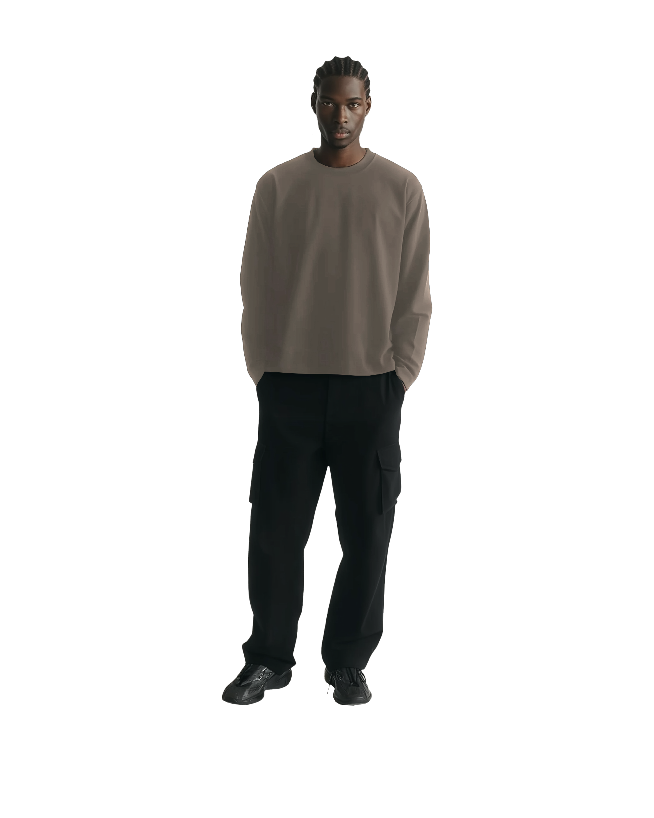 Cropped Long Sleeve (Beige)