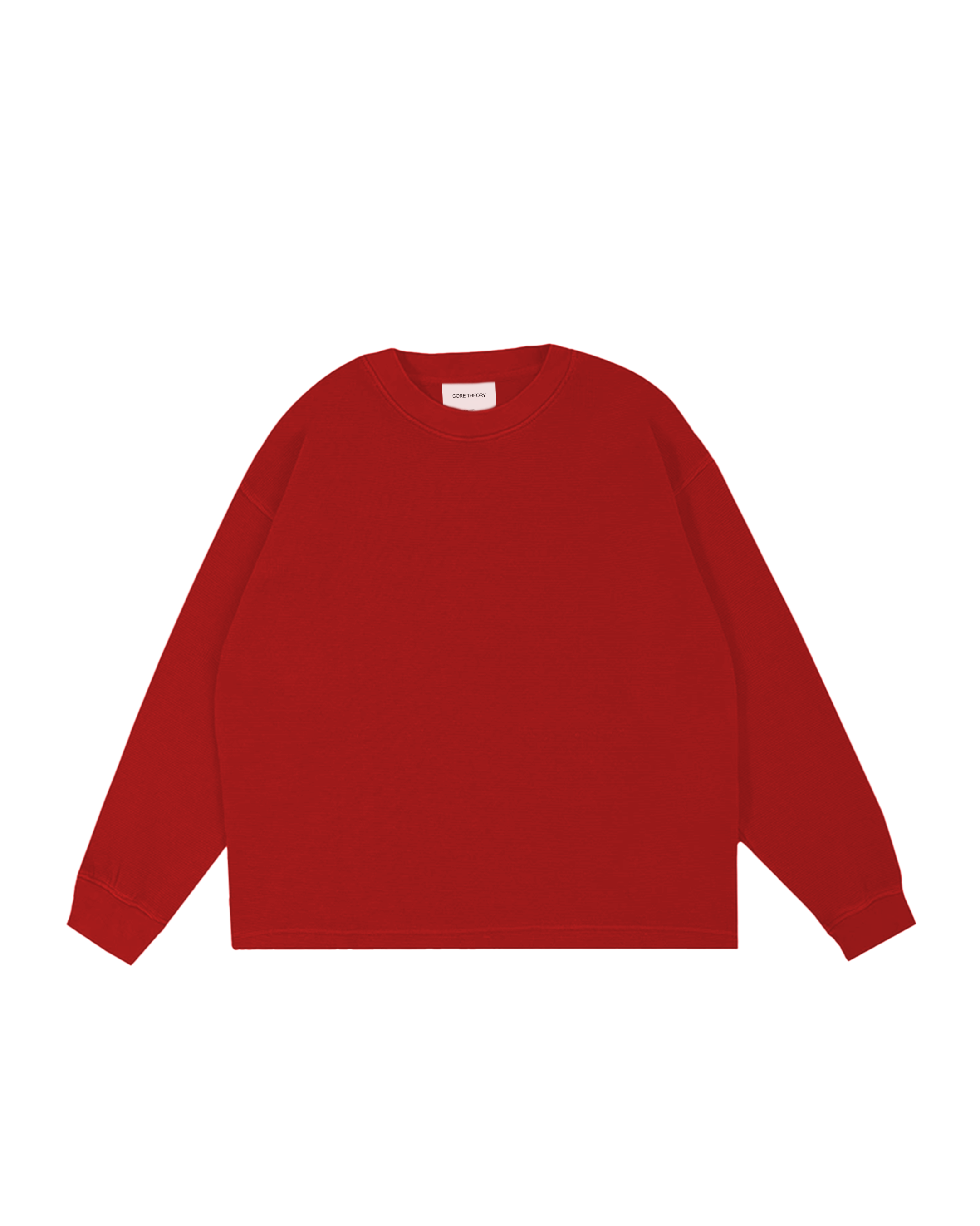 Drop Shoulder Long Sleeve (Red)