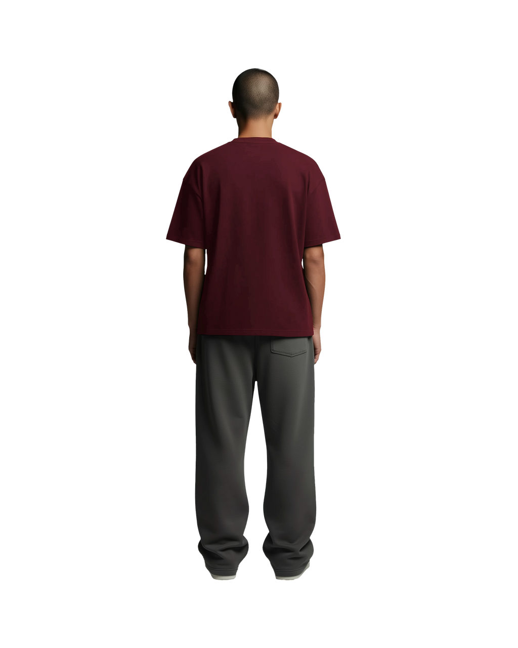 Drop Shoulder T-Shirt (Maroon)