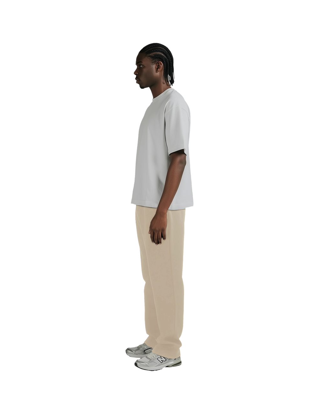 Open Bottom Sweatpant (Beige)