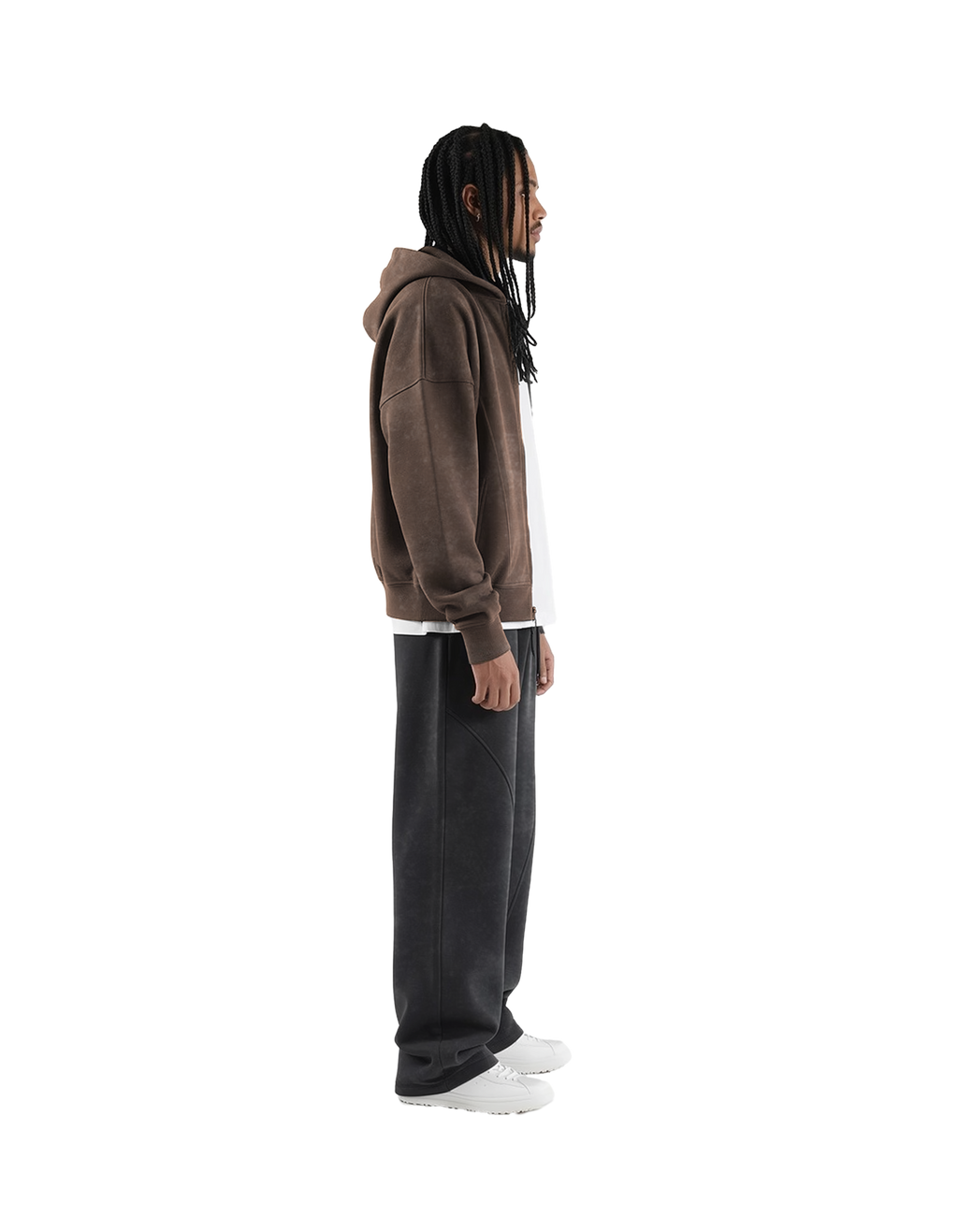 Signature Zip Hoodie (Brown)