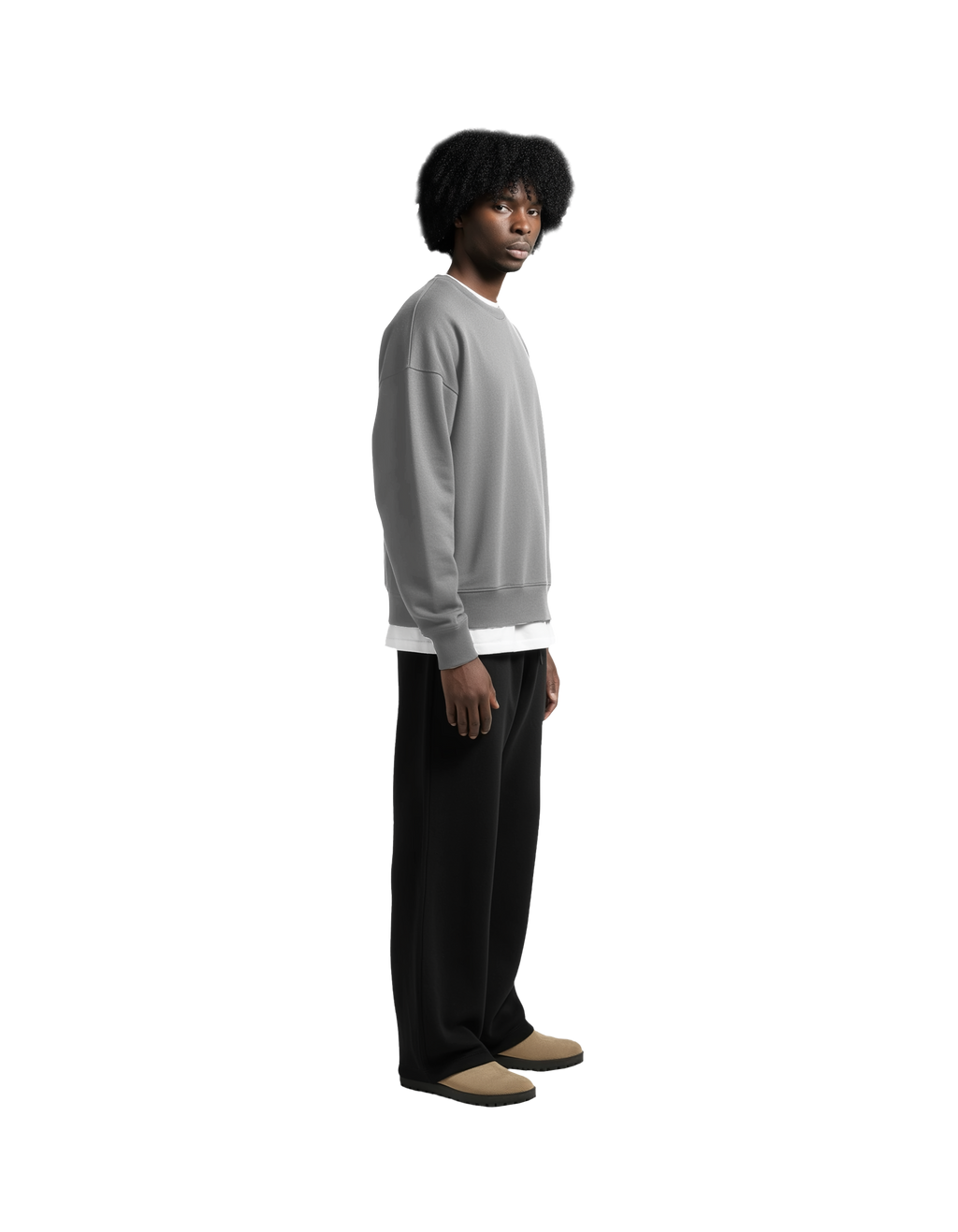 Cropped Crewneck (Grey)