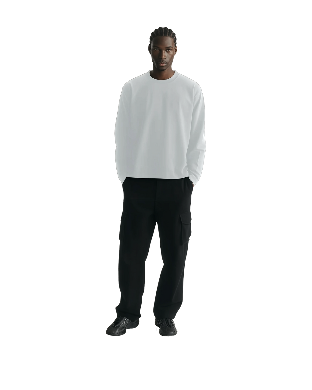 Cropped Long Sleeve (White)