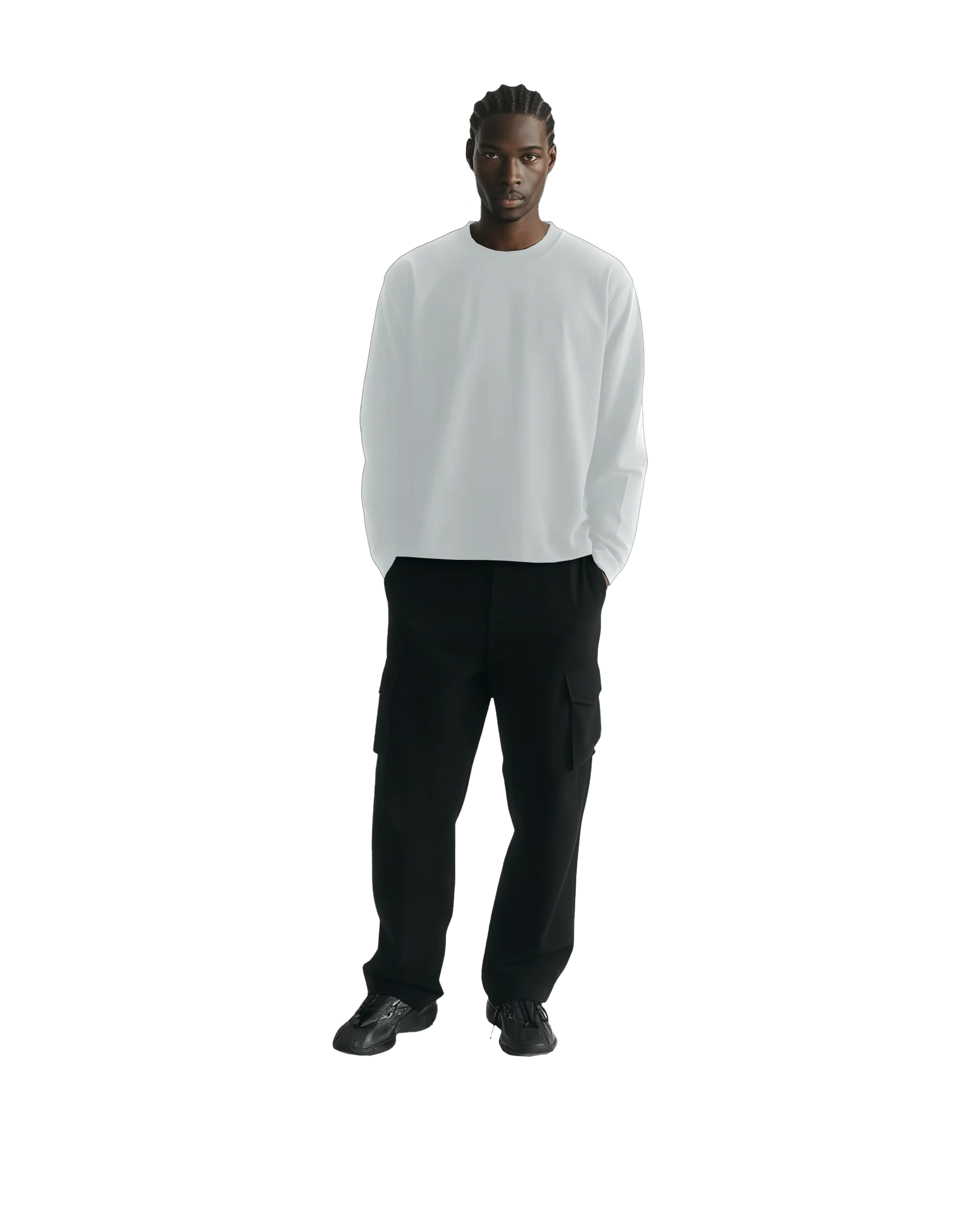 Cropped Long Sleeve (White)