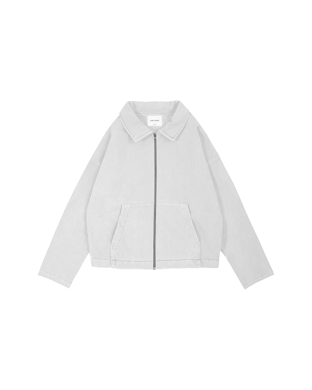 Collared Full Zip (White)