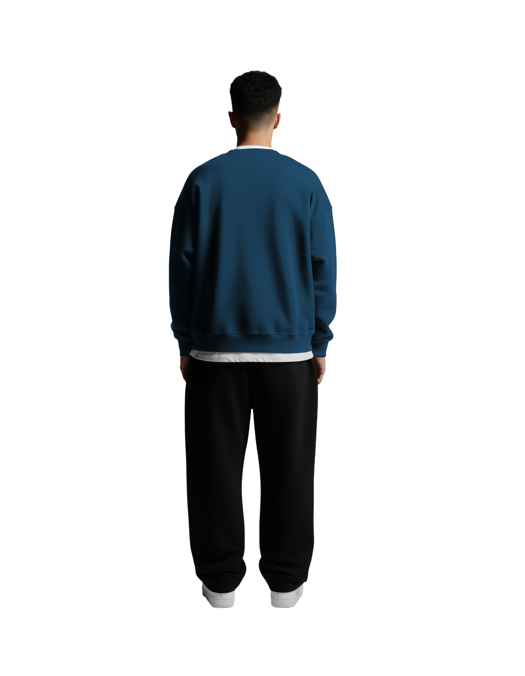 Drop Shoulder Crewneck (Blue)
