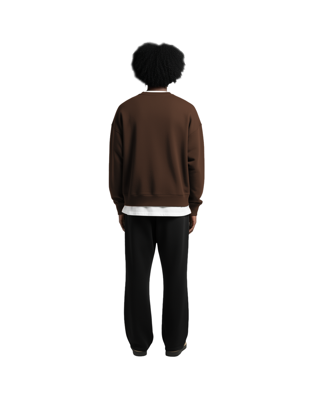 Cropped Crewneck (Brown)
