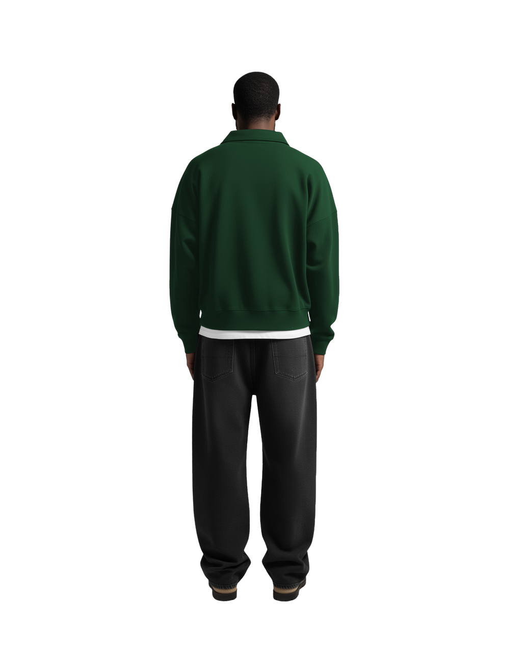 Cropped 1/4 Zip (Green)