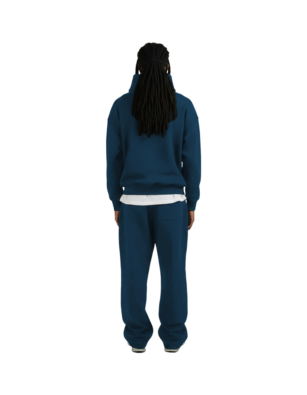 Drop Shoulder Hoodie (Blue)